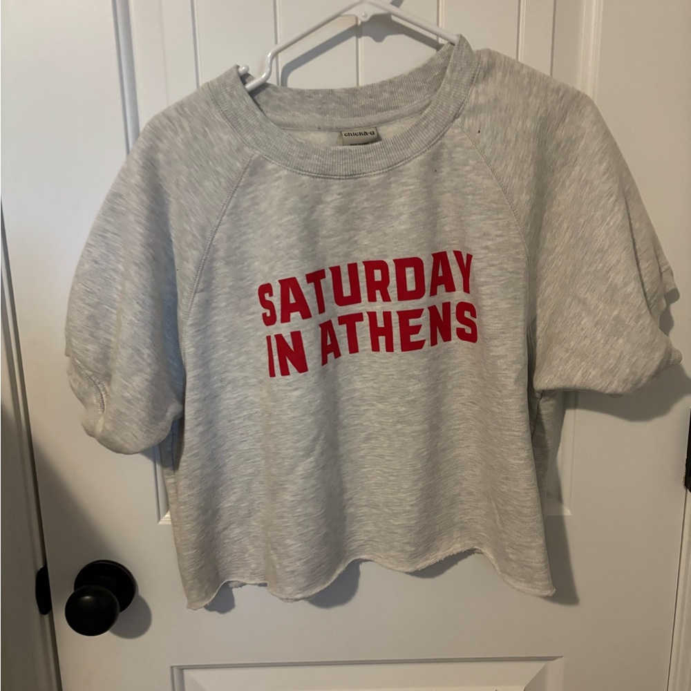 Gray Graphic Women's Top